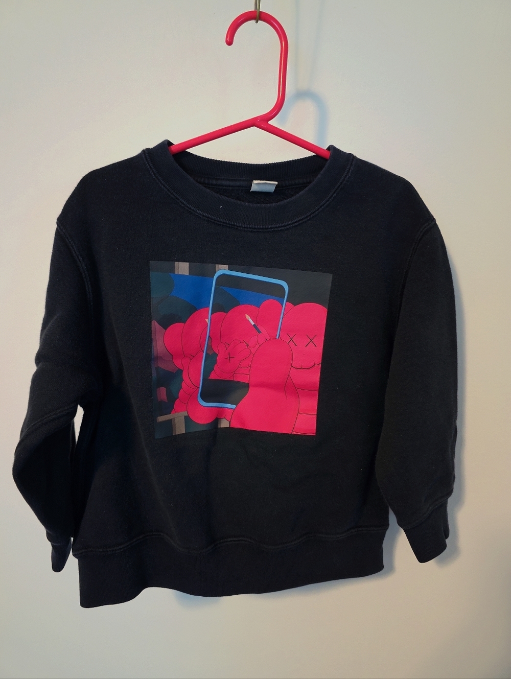 Kids Sweatshirt - Uniqlo Kids KAWS x KAWS x Andy Warhol Sweatshirt in Black Size